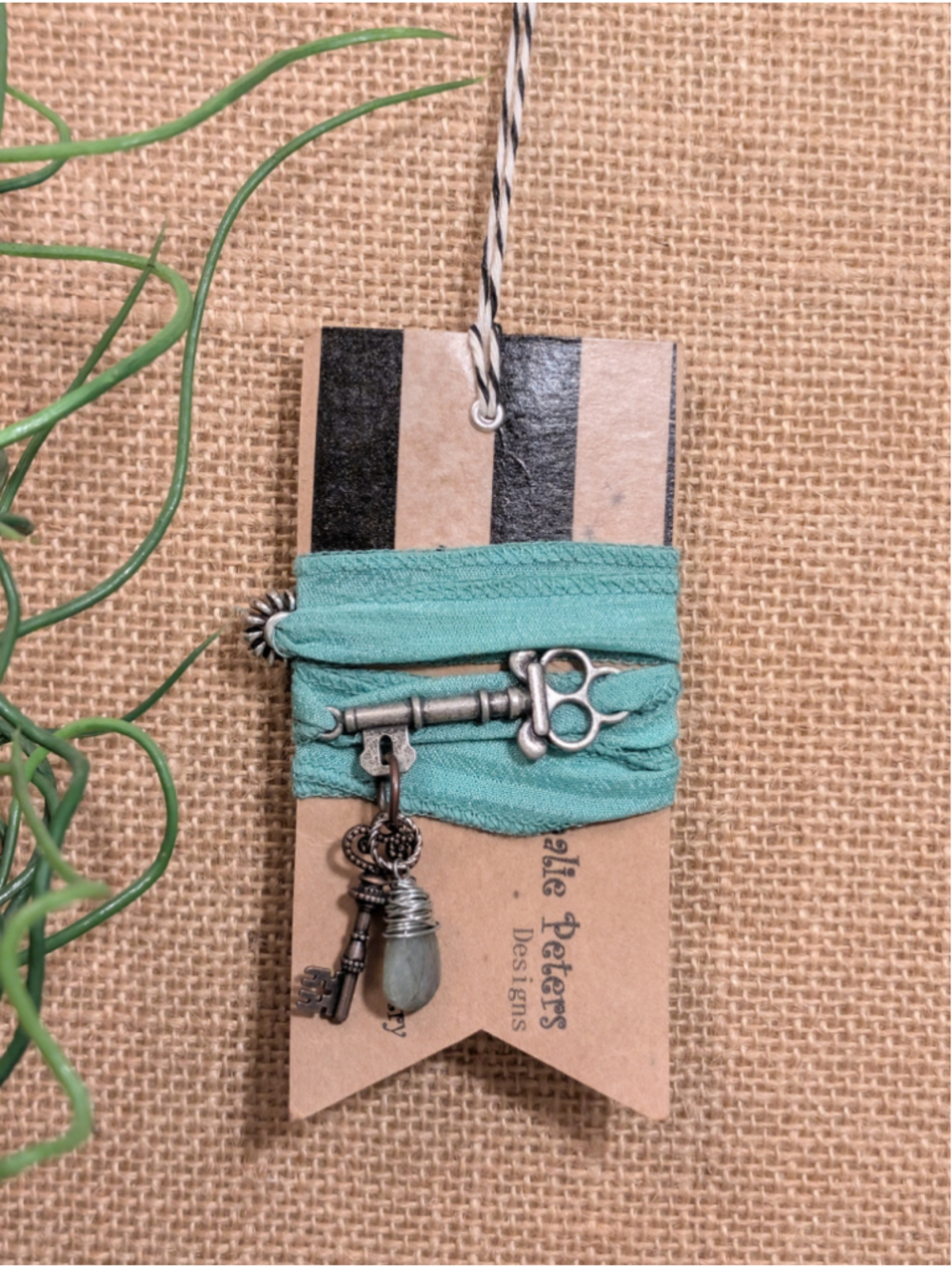 Handcrafted Boho Silk Ribbon Aquamarine Multi Wrap Turquoise Stack Cuff Bracelet